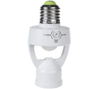 Maclean MCE233 Douille avec détecteur de mouvement et capteur crépusculaire E27 Prise de courant adaptateur plage de détection Capteur 360° Allumage automatique (MCE233)