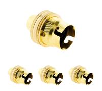 Douille B22 laiton bague borne de terre - double - Zenitech (Lot de 4)