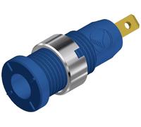 Douille banane Ø de la broche: 2 mm SKS Hirschmann MSEB 2610 F 2,8 Au 975455702 bleu