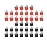 Douille banane 4 mm Accessoires de test électrique Résistance à la corrosion haute performance pour équipements électroniques ABS industriel Laiton nickelé 20 paires Rouge Noir