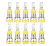 Douille Banane 4mm Accessoires de Test Électrique Haute Performance Durable ABS Connecteurs en Laiton Nickelé pour Équipement Industriel Electronique Cellules Solaires 10Pcs (Jaune)