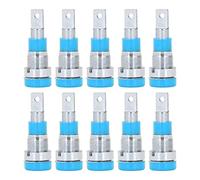 Douille Banane 4mm Accessoires de Test Électrique Haute Performance Durable ABS Connecteurs en Laiton Nickelé pour Équipement Industriel Electronique Cellules Solaires 10Pcs (Bleue)