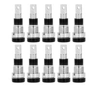 Douille Banane 4mm Accessoires de Test Électrique Haute Performance Durable ABS Connecteurs en Laiton Nickelé pour Équipement Industriel Electronique Cellules Solaires 10Pcs (Noire)