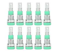 Douille Banane 4mm Accessoires de Test Électrique Haute Performance Durable ABS Connecteurs en Laiton Nickelé pour Équipement Industriel Electronique Cellules Solaires 10Pcs (Verte)