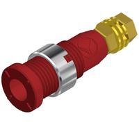 Douille banane Ø de la broche: 2 mm SKS Hirschmann MSEB 2600 G M3 Au 975454701 rouge