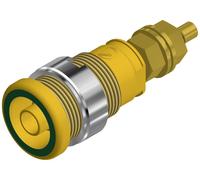 Douille banane de sécurité Ø de la broche: 4 mm Hirschmann Test & Measurement SEB 2600 G M4 972354188 vert, jaune 1 pc(s)