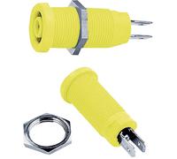 Douille banane de sécurité Ø de la broche: 4 mm Stäubli XEB-1R 66.9131-20 vert, jaune