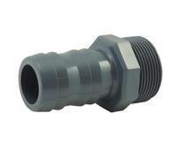 Douille cannelée PVC pression 50 mm, à visser mâle 40x49