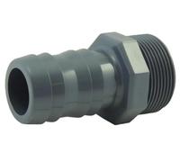 Douille cannelée PVC pression 60 mm, à visser mâle 50x60