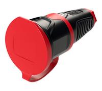 PCE Prise de courant avec terre IP54 caoutchouc intégral + bande de couvercle 16A / 250V AC / 3p (2P+E) Quantité:1