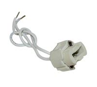 Tibelec Douille halogène 854410 pour ampoule à culot G9 Céramique/Silicone Blanc, lot de 1