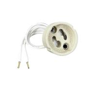 TIBELEC Douille pour ampoule GU10/GZ10 854210 Halogène/LED Céramique/Silicone Blanc 100 W