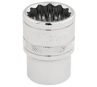 Douille Chrome Standard Longueur 1/2"D 20Mm 12 Points Draper HI-TORQ 33289