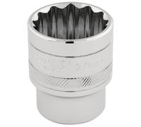 Douille Chrome Standard Longueur 27Mm 12 Points Draper Hi-Torq 1/2"D 33442