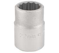 Douille Chromée Standard 12 Points 22Mm 3/4" Longueur 16691