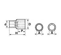 DOUILLE COURTE 3/8 12 PANS 13 MM SAM - J-13