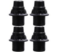 Douille D'ampoule E14 en Plastique Noir, Lot de 4 Pièces