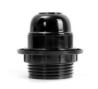 Douille d'ampoule E27, Soquet Ampoule, Douille lumière E27 Support de Lampe Ampoule Douille Suspendue, Abat-jour Bague Connecteur Adaptateur Base, Fixation de Lampe(Noir)