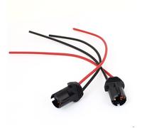 sourcing map T10 W5W Ampoule Lampe Auto prise connecteur porte-Postes 2pcs | Couleur Noir Et Rouge, Longueur De Câble 13cm, Taille 17x12mm, Tension DC12V, Poids 11g, Pré-Câblée