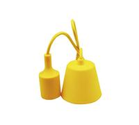 Douille de 1 mètre avec câble et fleur E27 dans une couleur jaune éclatante, idéale pour ajouter une touche élégante à vos espaces et créer des ambiances uniques qui rehaussent votre maison.