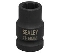 Douille De Caliper De Frein Sealey 1/2" Sq Drive 14Mm 7-Point VS0985