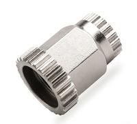 Douille de démontage de bague de verrouillage à cliquet 24T, en acier à haute teneur en carbone pour moyeux DT370 et grand public, argent (2 en 1)