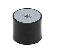 Douille de goujon 1 pièce M8 M10, support d'isolateur en caoutchouc Anti-Vibration, amortisseur de bobine à filetage femelle, pieds de montage filetés(M8 40x40mm)