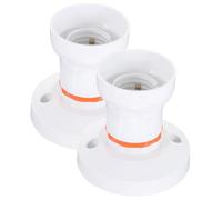 Douille de Lampe Double E27/b22 en Abs, Lot de 2, Blanc