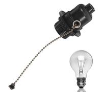 Douille de Lampe E26 à Chaînette en Bakélite avec Interrupteur