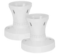 Douille de Lampe E27 Blanche Lot de 2, Culot à Vis Plat