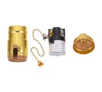 Douille de Lampe E27 en Aluminium Vintage avec Interrupteur à Tirette | 125-250 V, pour Ampoule Standard et Cordons Suspendus, Finition Lisse Compacte