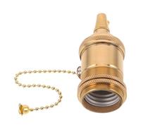 Douille de Lampe en Cuivre Pur Chaînette, Style Rétro | Douille à Vis Standard E26 E27, Pièce de Rechange pour Lampes de Table et Lampadaires, Finition Or