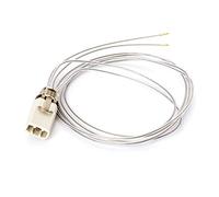 Douille de lampe G9 avec support de douille isolé - Câble d'alimentation isolé - Socle de lampe pour LED halogène - Culot en céramique avec câble transparent de 0,75 mm²