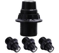 Douille de Lampe Noire en Plastique E14 Lot de 4 Pièces