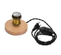 Douille de lampe - SONEW - Vintage - Bois avec bouton de gradation - Compatible E27/E26 - Antidérapante