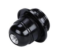 Douille de lampe Supports de lampe en bakélite autobloquants noirs E27, vis à capuchon en aluminium E14 L + E + D, douilles de tête de lumière au sol, Base d'ampoule de bureau 4A 250V(E27 Half Tooth)