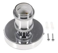 Douille de Lampe Vintage E27 à Visser en Acier Inoxydable Argenté | Base pour Restaurer Anciennes Lampes, Fabrication D’éclairage Maison, Style Élégant Cuisine