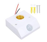 Douille de lumière avec capteur de mouvement IR, Installation externe réglable, capteur de corps humain, Base d'ampoule pour ampoule E27, couloir, sous-sol