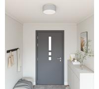 Douille de plafond vidaXL Grise Ø 30 cm en tissu E27