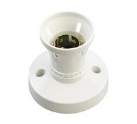 Douille de plafonnier B22 avec embase 2 trous pour montage en saillie | Corps de support de lampe en bakélite, base de montage ronde blanche, douille B22 pour une connexion de base d'ampoule