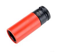 Douille de protection de roue d'entraînement 2" 17 mm, 19 mm, 21 mm, manchon d'écrou en acier au chrome vanadium avec insert en plastique pour jantes en alliage (21 mm)
