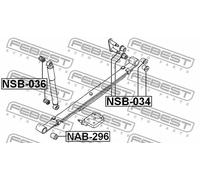 FEBEST NAB-296 Coussinet de palier, ressort à lames