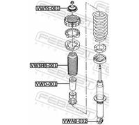 Douille de suspension Bossage en bas VWAB-032 FEBEST pour VW TOUAREG