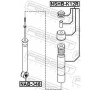 Douille de suspension NAB-348 FEBEST pour MAZDA NISSAN