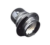 Douille décorative noire E27, design élégant, idéal pour l'éclairage d'ambiance et la décoration intérieure.