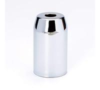 Douille décorative pour lustre E14 en laiton chromé argenté