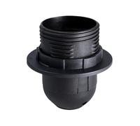 Douille demi-fileté E27 noir avec bague, plastique PET recyclé - Tibelec