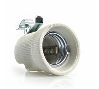 Douille E-27 en porcelaine, élégante et durable, idéale pour n'importe quelle lampe, s'accorde avec votre décoration et assure un maintien sûr. Parfait pour éclairer vos pièces.
