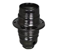 Douille E14 métal noir chromé