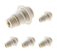 Douille E14 simple bague - blanc - Zenitech (Lot de 5)